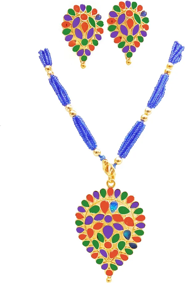 Assamese_Traditional_Multi_Colour_Dugdugi_Tassel_Set_For_Women